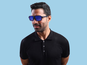 Sportster Square Sunglasses - KB02-03 Blue