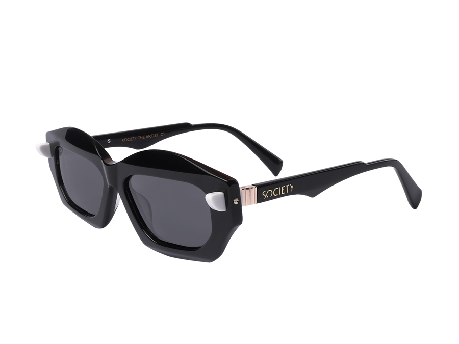 Society Square Sunglasses - THE ARTIST Black