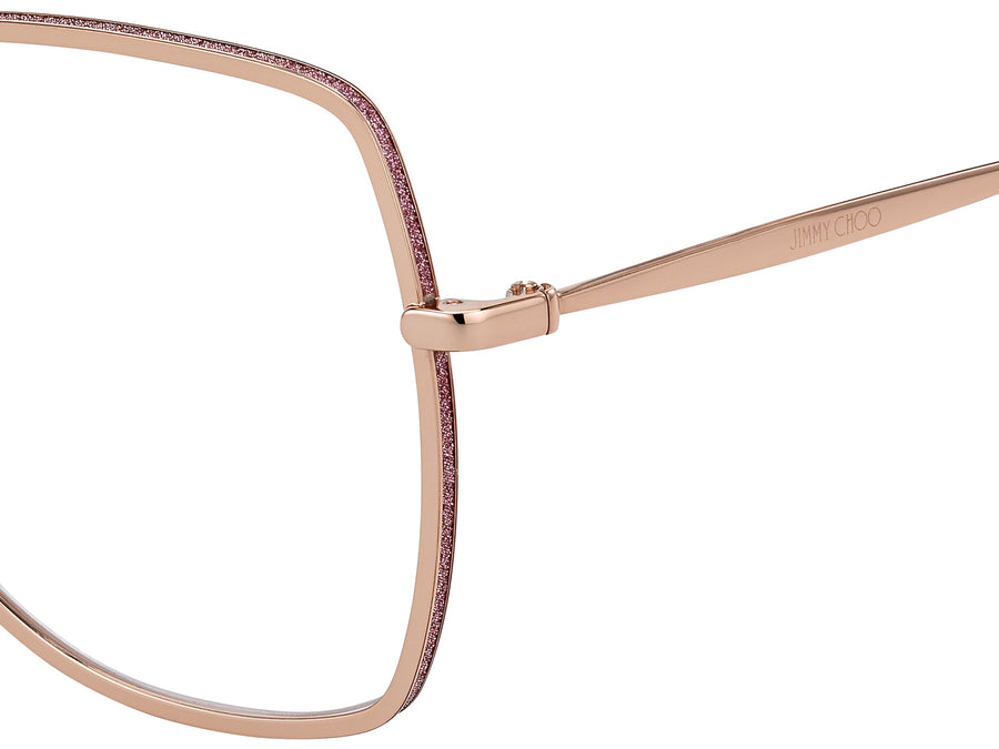 Jimmy Choo  Square Frame - JC228 Gold Pink