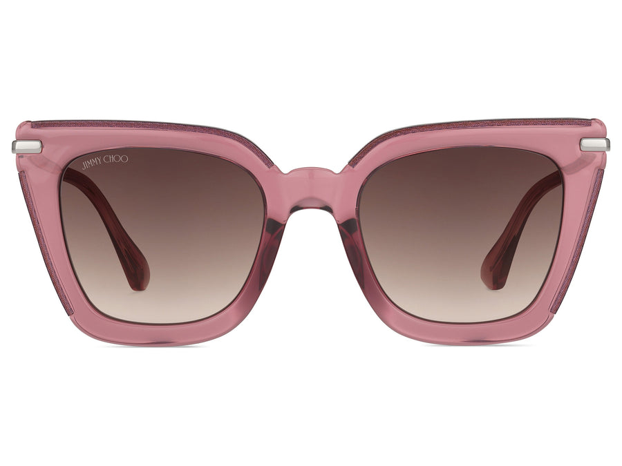 Jimmy Choo  Square sunglasses - CIARA/G/S Burgundy Gold Glitter