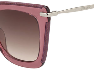 Jimmy Choo  Square sunglasses - CIARA/G/S Burgundy Gold Glitter