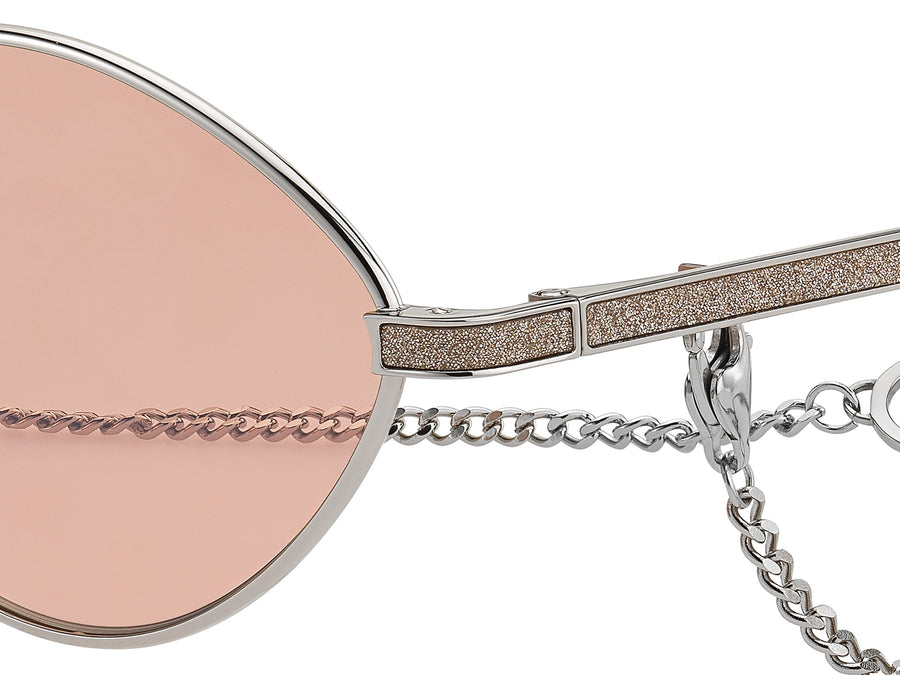 Jimmy Choo  Round sunglasses - SONNY/S Peach Palladium