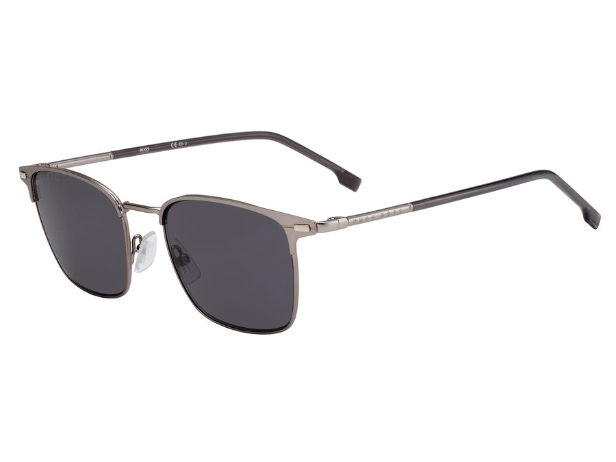 BOSS  Round sunglasses - BOSS 1122/S MATTE RUTHENIUM