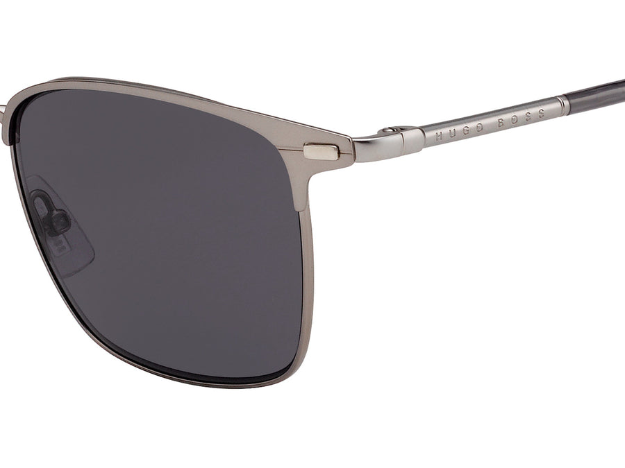 BOSS  Round sunglasses - BOSS 1122/S MATTE RUTHENIUM