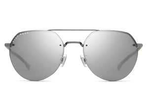 BOSS  Round sunglasses - BOSS 1142/F/S MATTE RUTHENIUM