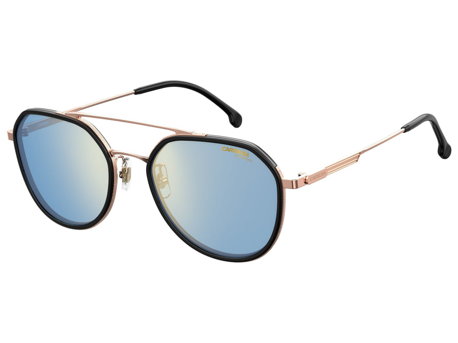 Carrera  Round sunglasses - CARRERA 1028/GS Black Gold Copper