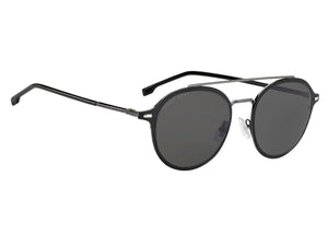 BOSS  Round sunglasses - BOSS 1179/S MATTE DARK RUTHENIUM BLACK