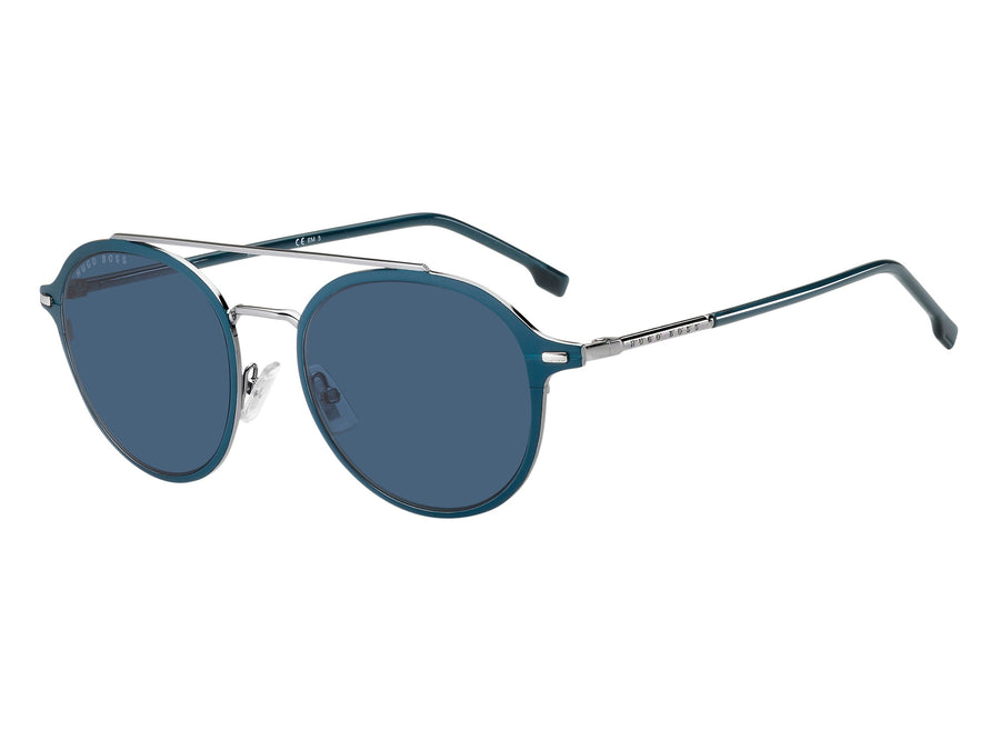 BOSS  Round sunglasses - BOSS 1179/S MATTE BLUE RUTHENIUM