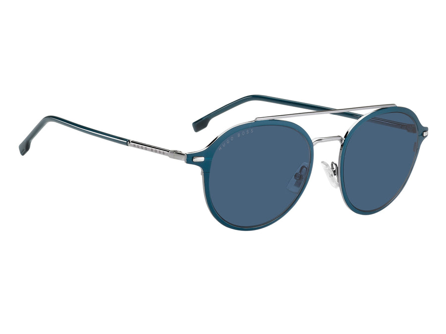 BOSS  Round sunglasses - BOSS 1179/S MATTE BLUE RUTHENIUM