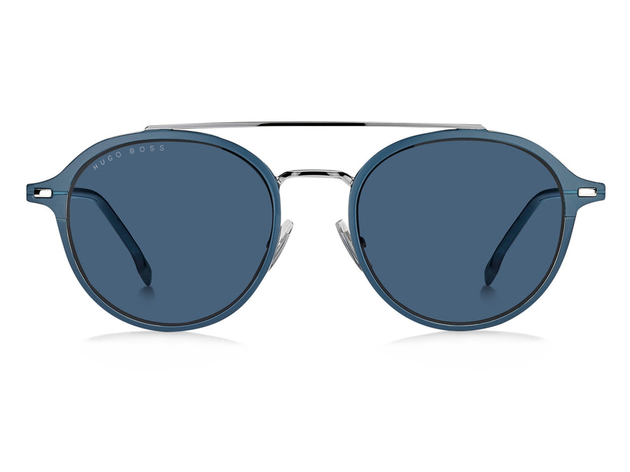 BOSS  Round sunglasses - BOSS 1179/S MATTE BLUE RUTHENIUM