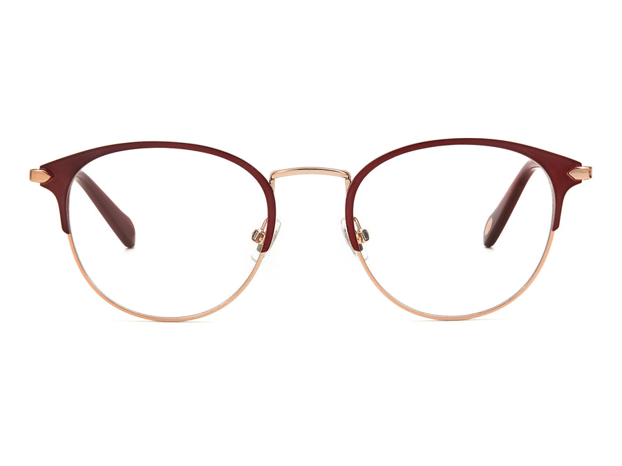 Fossil  Round Frame - FOS 7087/G Matte Burgundy