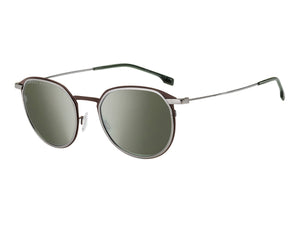 BOSS  Round sunglasses - BOSS 1196/S MATTE BROWN RUTHENIUM