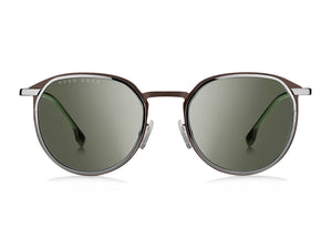 BOSS  Round sunglasses - BOSS 1196/S MATTE BROWN RUTHENIUM