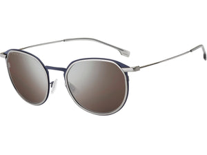 BOSS  Round sunglasses - BOSS 1196/S MATTE RUTHENIUM BLUE