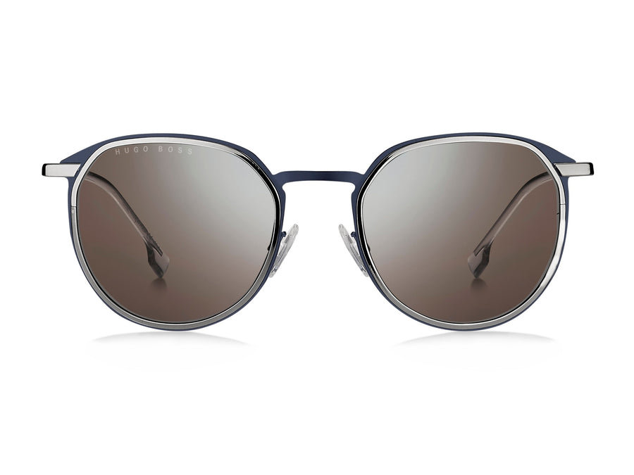 BOSS  Round sunglasses - BOSS 1196/S MATTE RUTHENIUM BLUE