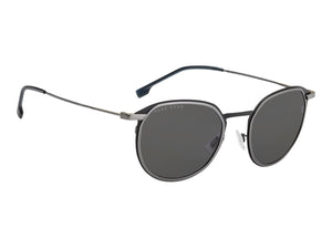 BOSS  Round sunglasses - BOSS 1196/S MATTE BLACK DARK RUTHENIUM