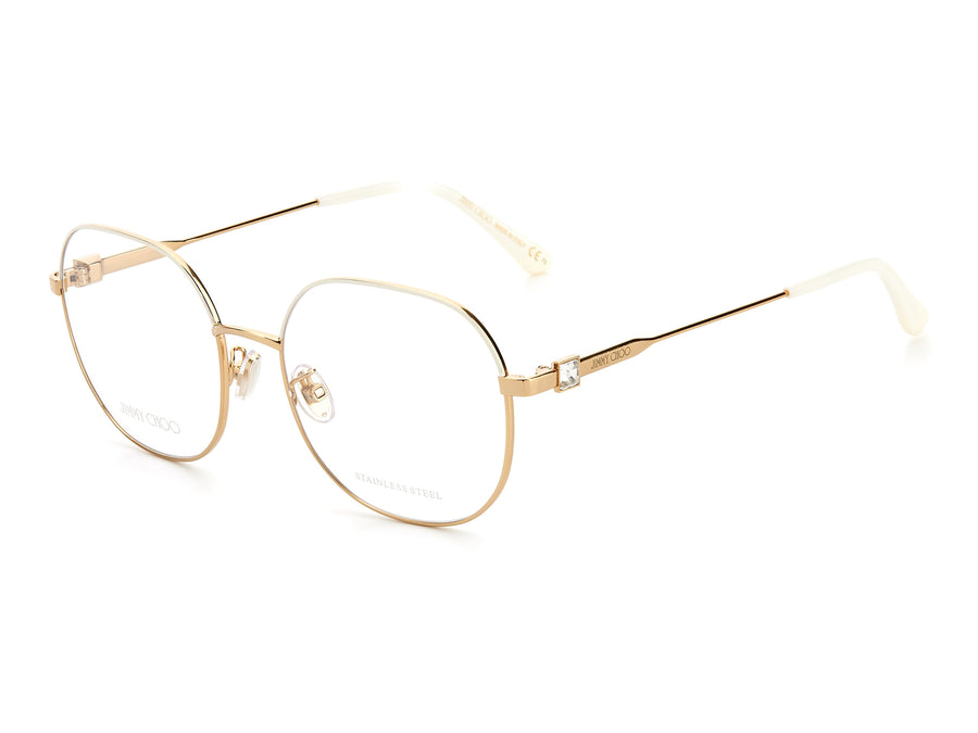 Jimmy Choo  Round Frame - JC305/G Ivory Gold