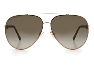 Jimmy Choo  Aviator sunglasses - GRAY/S Gold Havana