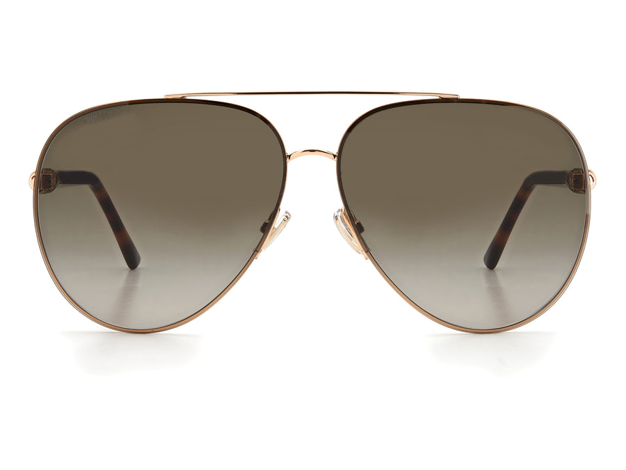 Jimmy Choo  Aviator sunglasses - GRAY/S Gold Havana