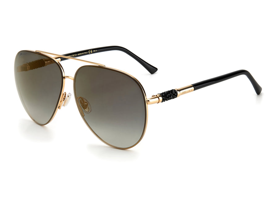 Jimmy Choo  Aviator sunglasses - GRAY/S Gold Black