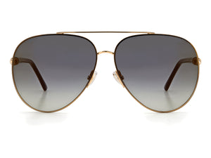 Jimmy Choo  Aviator sunglasses - GRAY/S Gold Black