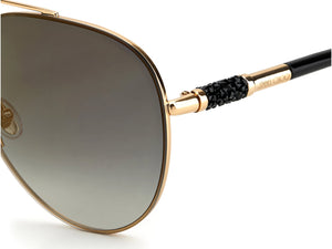 Jimmy Choo  Aviator sunglasses - GRAY/S Gold Black