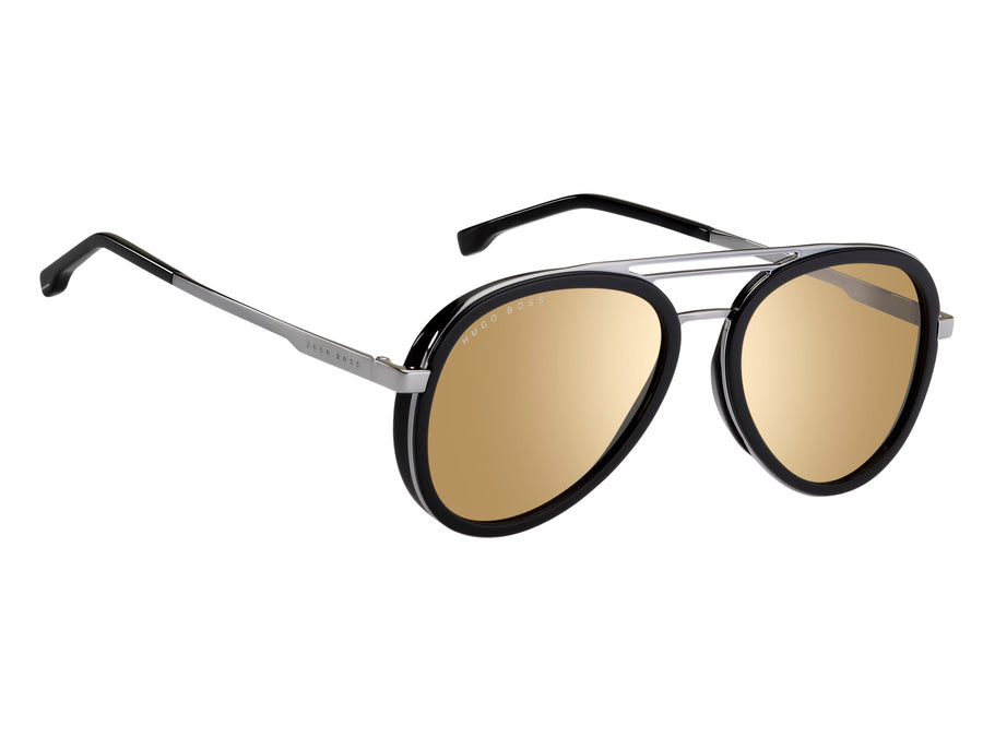 BOSS  Round sunglasses - BOSS 1254/S BLACK RUTHENIUM