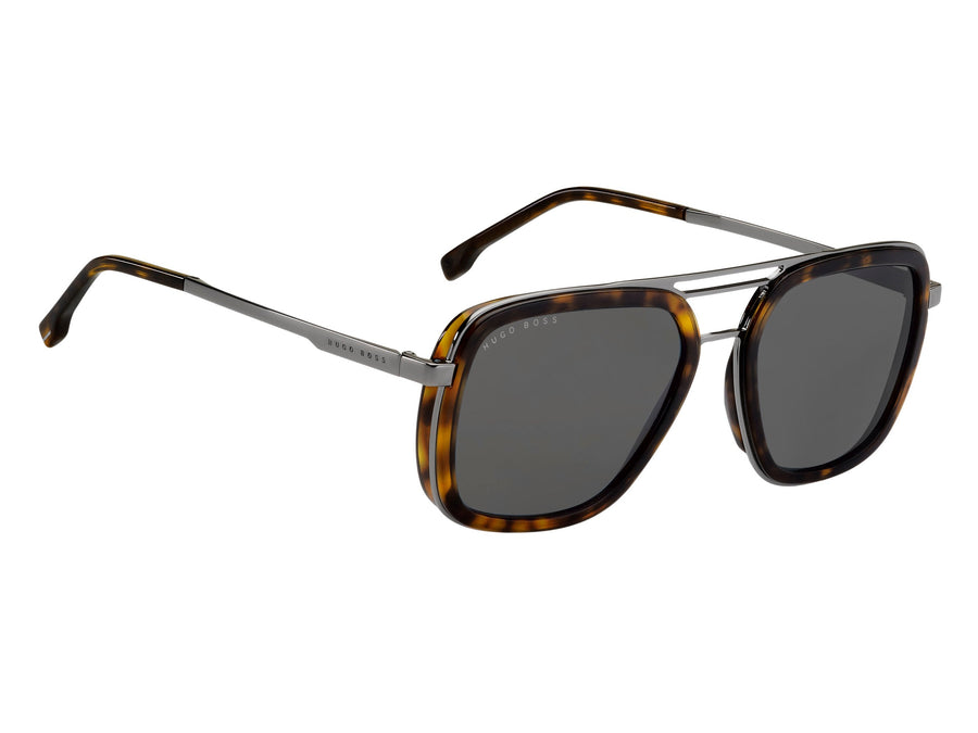 BOSS  Square sunglasses - BOSS 1235/S HAVANA DARK RUTHENIUM