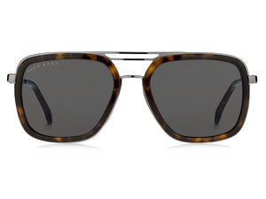 BOSS  Square sunglasses - BOSS 1235/S HAVANA DARK RUTHENIUM