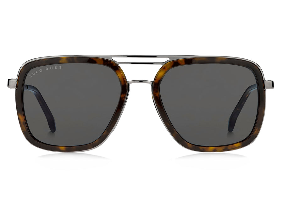 BOSS  Square sunglasses - BOSS 1235/S HAVANA DARK RUTHENIUM