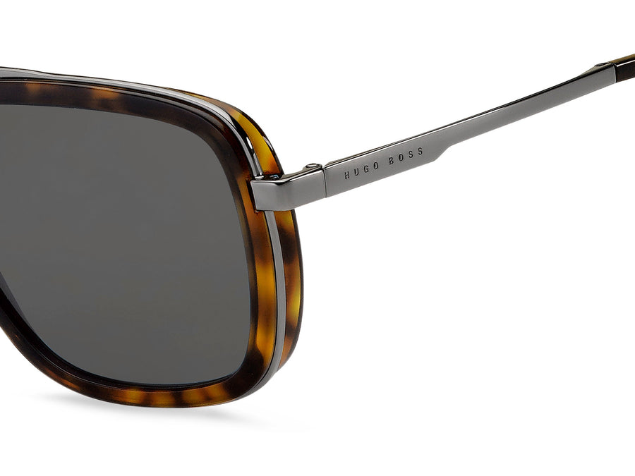 BOSS  Square sunglasses - BOSS 1235/S HAVANA DARK RUTHENIUM