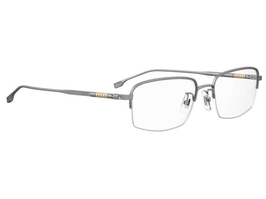 BOSS  Square Frame - BOSS 1298/F MATTE RUTHENIUM