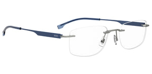 BOSS  Square Frame - BOSS 1265/C MATTE RUTHENIUM BLUE