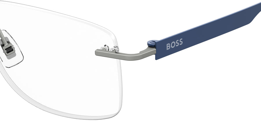 BOSS  Square Frame - BOSS 1265/C MATTE RUTHENIUM BLUE