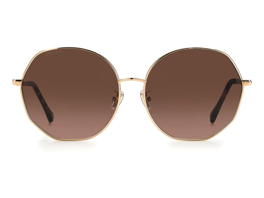 Jimmy Choo  Round sunglasses - CORAL/G/SK Gold Havana