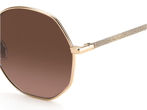 Jimmy Choo  Round sunglasses - CORAL/G/SK Gold Havana