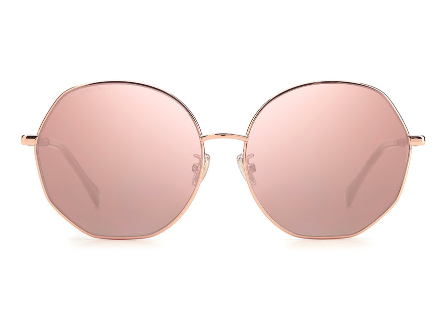 Jimmy Choo  Round sunglasses - CORAL/G/SK Gold Nude