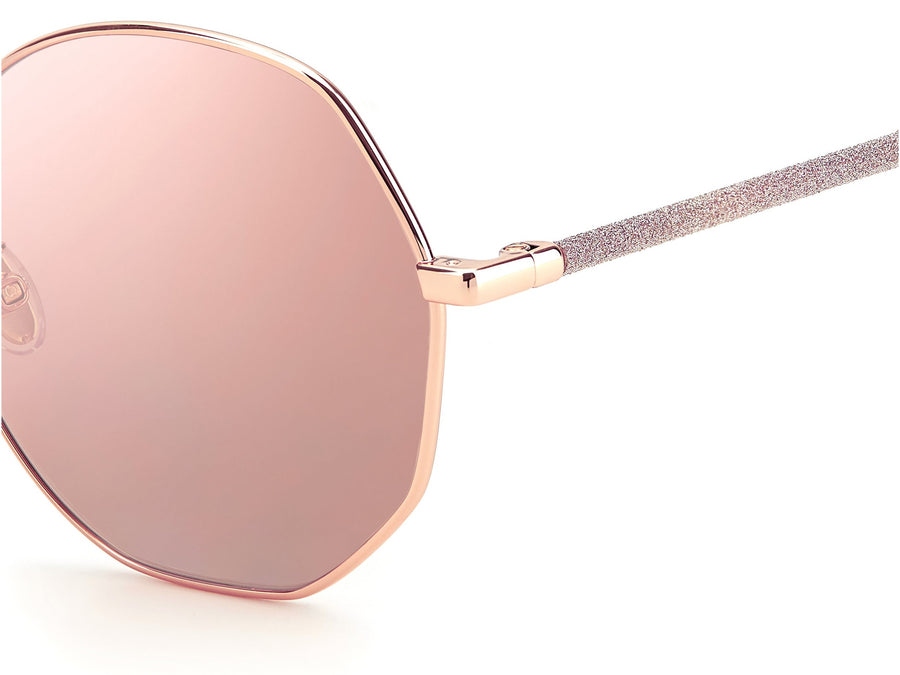 Jimmy Choo  Round sunglasses - CORAL/G/SK Gold Nude