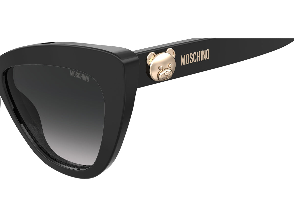Moschino Teddy Bear Collection MOS122S Black Cat-Eye Sunglasses NIC Moschino - MOS122/S, Cat Eye acetate women BLACK/DARK GREY  main image 3