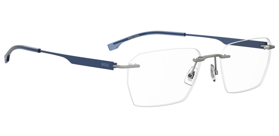 BOSS  Square Frame - BOSS 1265/A MATTE RUTHENIUM BLUE