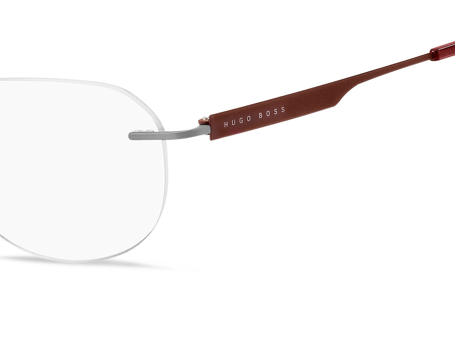 BOSS  Round Frame - BOSS 1265/B MATTE RUTHENIUM BURGUNDY