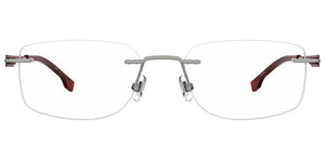 BOSS  Square Frame - BOSS 1265/C MATTE RUTHENIUM BURGUNDY