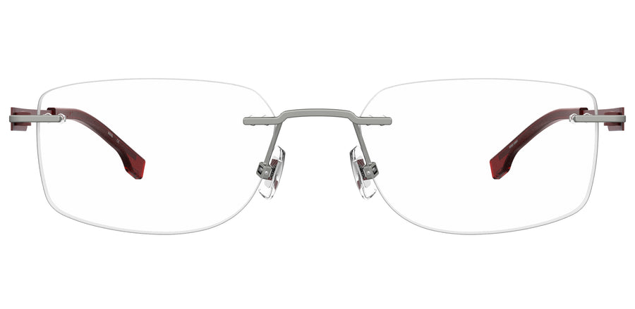 BOSS  Square Frame - BOSS 1265/C MATTE RUTHENIUM BURGUNDY