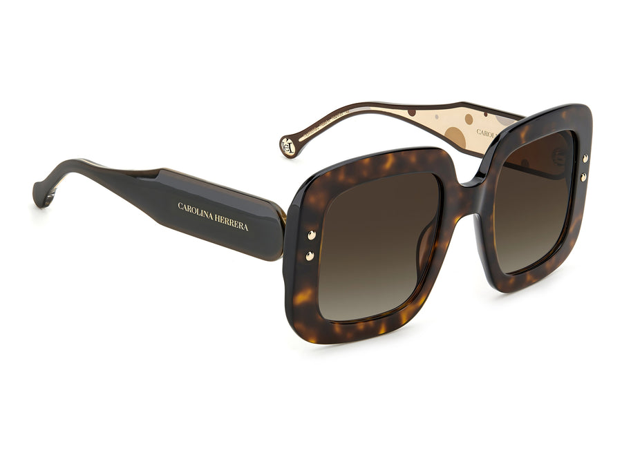 Carolina Herrera Square Sunglasses - CH 0010/S HAVANA