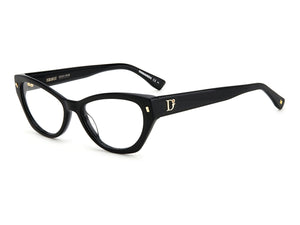 Dsquared Cat-Eye Frames - D2 0043 Black Gold