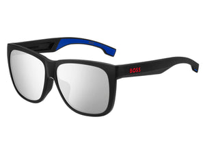 Boss Square Sunglasses - BOSS 1453/F/S MATTE BLACK BLUE