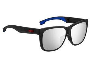 Boss Square Sunglasses - BOSS 1453/F/S MATTE BLACK BLUE