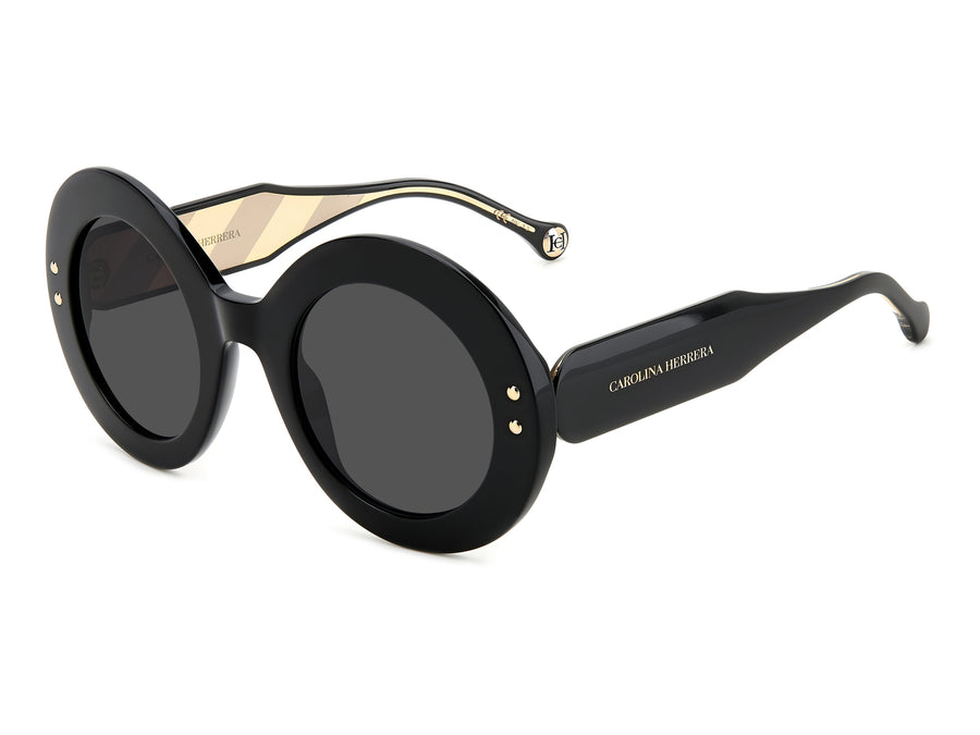 Carolina Herrera Round Sunglasses - HER 0081/S BLACK