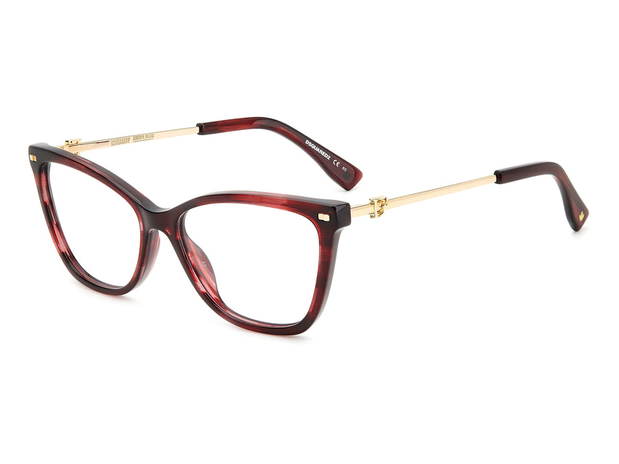 Dsquared Square Frames - D2 0068 Red Horn