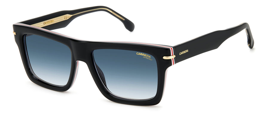 Carrera Square Sunglasses - CARRERA 305/S Striped Black
